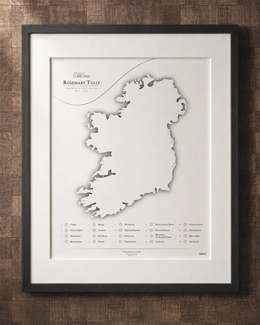 Your golf story, framed