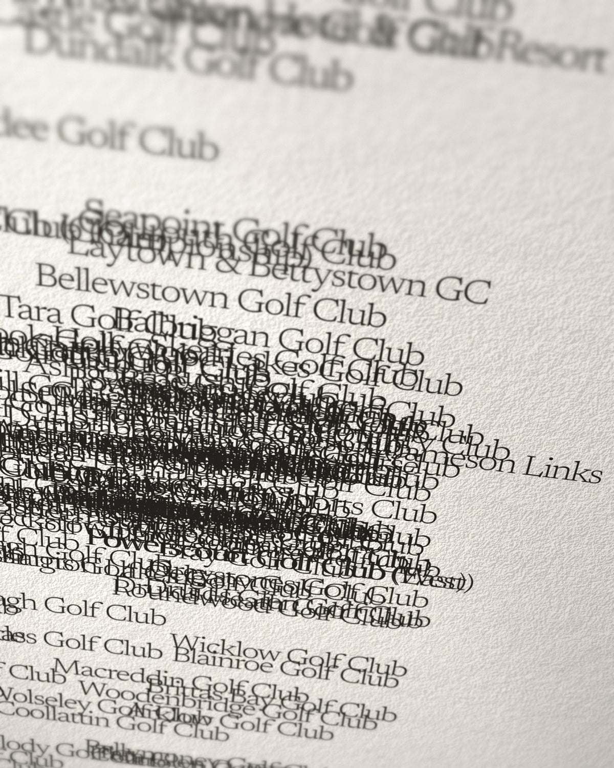 Dublin, where the names stack up
