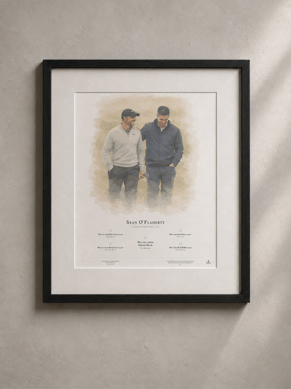 Illustrated golf piece for Sean O'Flaherty